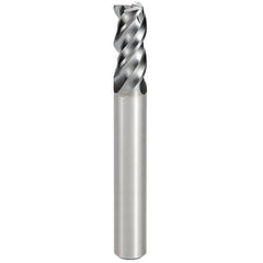 Square End Mill: 3.10 mm Dia, 7.00 mm LOC, 3 Flute, Solid Carbide