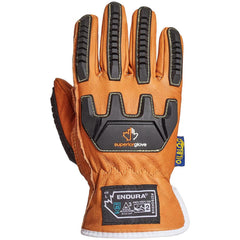 Cut, Puncture & Abrasion-Resistant Gloves: Superior Glove Works 378GKGVB, Size X-Large, ANSI Cut A5, ANSI Puncture 4, Engineered Yarn Lined, Goatskin