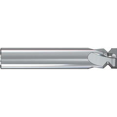 Picatinny Rail Form Cutters; Cutter Diameter (Decimal Inch): 0.6250; Included Angle: 90.00; Minor Diameter: 0.40; Cutting Diameter (mm): 15.87; Cutting Diameter (Decimal Inch): 5/8; Minimum Width: 0.01; Finish/Coating: Bright/Uncoated; Overall Length (Inc