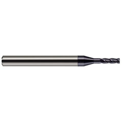 Corner Radius End Mill: 5/32" Dia, 0.469" LOC, 0.0100" Radius, 4 Flute, Solid Carbide