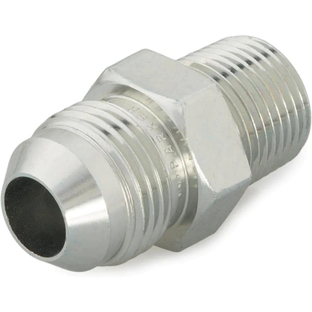 Steel Flared Tube Connector: 1" OD, 37 deg Flared Angle