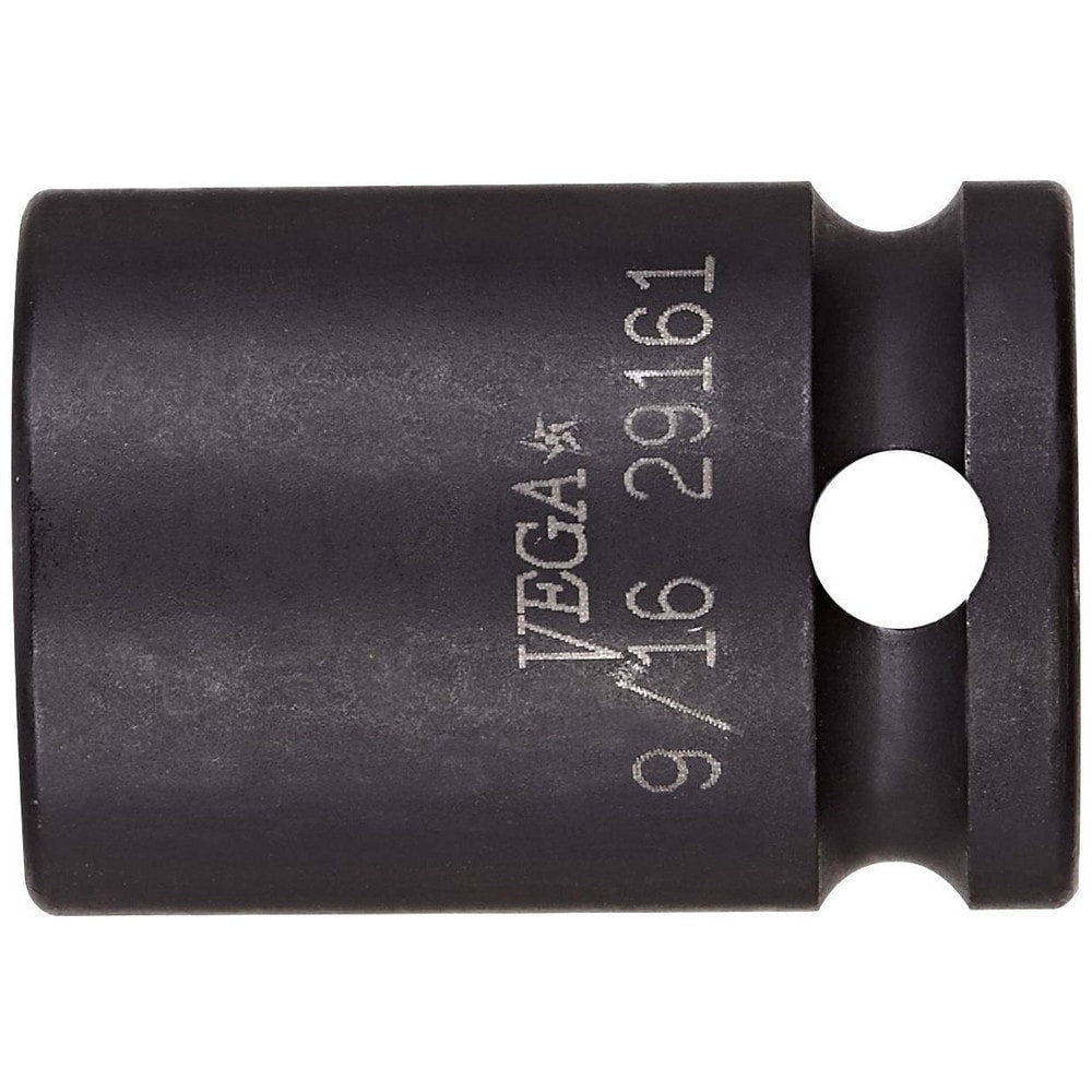 Impact Socket: 3/8" Drive, 13 mm Socket, Square Drive