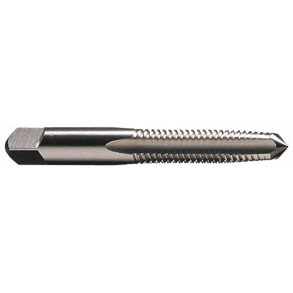 Straight Flute Tap: #1-72 UNF, 2 Flute, Taper Chamfer, 3B Class of Fit, HSS, Bright/Uncoated Finish