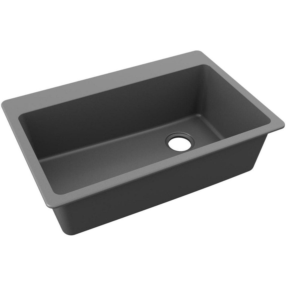 Sinks; Type: Drop-In; Mounting Location: Countertop; Number Of Bowls: 1; Material: Quartz; Faucet Included: No; Faucet Type: No Faucet; Depth (Inch): 9-1/2; Valve Design: No Valve