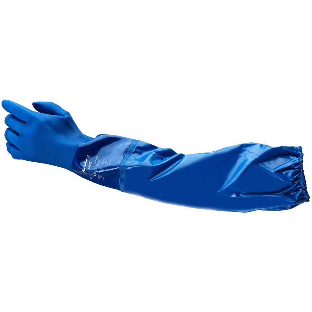 Chemical Resistant Gloves; SZ9 13GA 24" BLU 1/PR VERSATOUCH NITRILE GLV