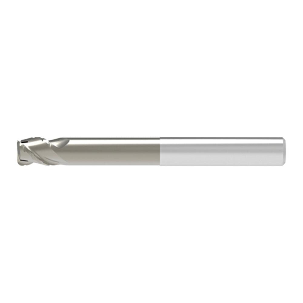 Corner Radius End Mill: 20.00 mm Dia, 52.00 mm LOC, 2.00 mm Radius, 3 Flute, Solid Carbide