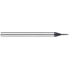 Tapered End Mill: 10 deg Angle per Side, 0.0600" Small Dia, 5/16" LOC, 4 Flute, Tapered End