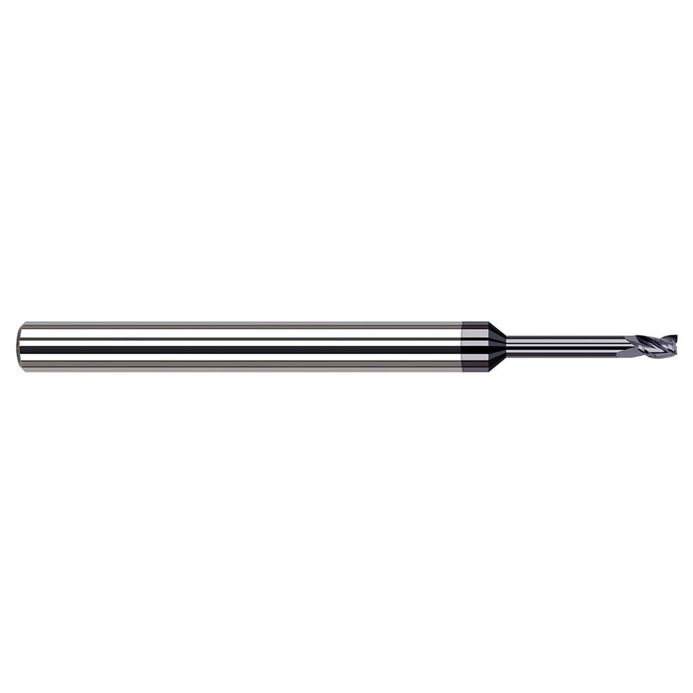 Square End Mill: 0.0100" Dia, 0.0150" LOC, 3 Flute, Solid Carbide