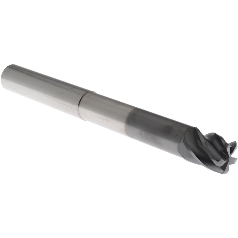 Corner Radius End Mill: 5/8" Dia, 3/4" LOC, 38 deg Helix, Corner Radius End, Centercutting Series HS