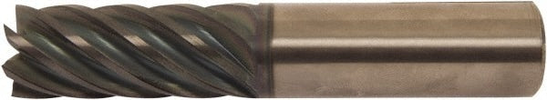 Square End Mill: 1-1/4" Dia, 2-5/8" LOC, 7 Flute, Solid Carbide