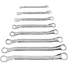 Offset Box End Wrench Set: 8 Pc, Inch