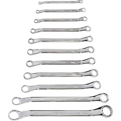 Offset Box End Wrench Set: 11 Pc, Metric