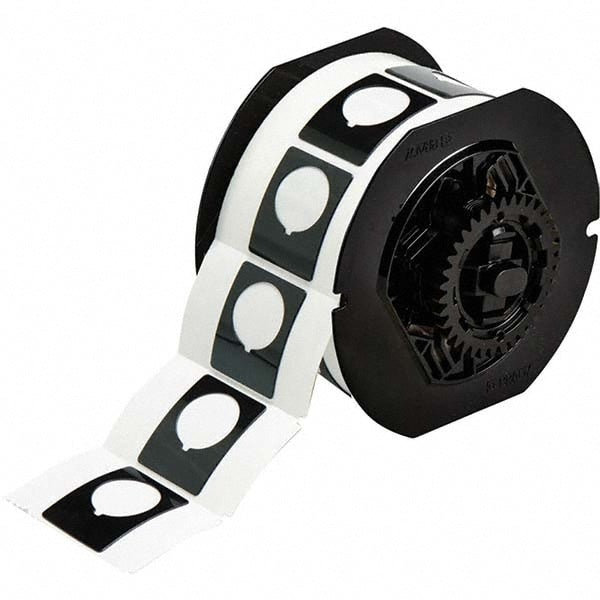 Label Maker Label: Black, Polyester, 200 per Roll