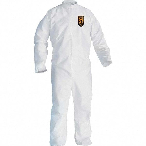 Disposable Coveralls: Size X-Large, Film Laminate, Zipper Closure