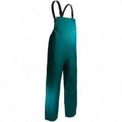 Bib Overalls: Size XL, Green, PVC