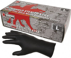 Disposable Gloves: Series Nitrishield, Size 2X-Large, 6.0 mil, Nitrile, Food Grade, Powder-Free