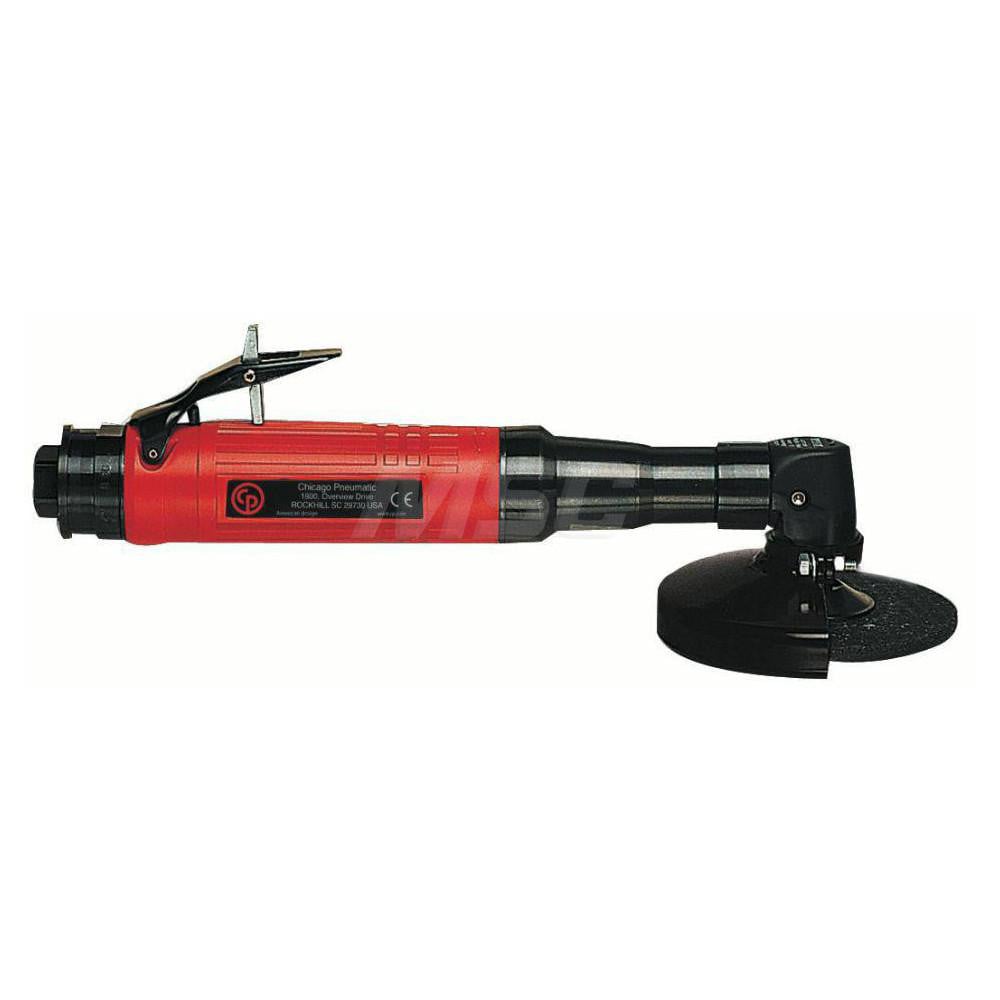 Air Angle Grinder: 4" Wheel Dia, 13,000 RPM