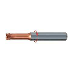 Helical Flute Thread Mill: M4x0.7, 4 Flute, 4.00 mm Shank Dia, Solid Carbide