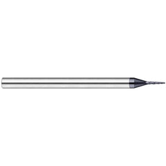 Tapered End Mill: 20 deg Angle per Side, 0.0600" Small Dia, 5/16" LOC, 3 Flute, Tapered End