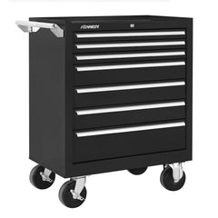 Steel Tool Roller Cabinet: 27" Wide, 29-1/8" High, 18" Deep, 7 Drawer