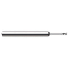 Square End Mill: 1/4" Dia, 3/8" LOC, 3 Flute, Solid Carbide