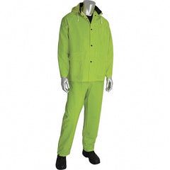 Suit with Pants: Size XL, High-Visibility Green, Polyester & PVC