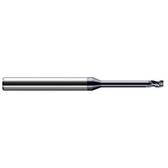 Corner Radius End Mill: 3 mm Dia, 4.50 mm LOC, 0.0300" Radius, 3 Flute, Solid Carbide