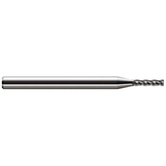 Corner Radius End Mill: 3/8" Dia, 2" LOC, 0.0300" Radius, 4 Flute, Solid Carbide