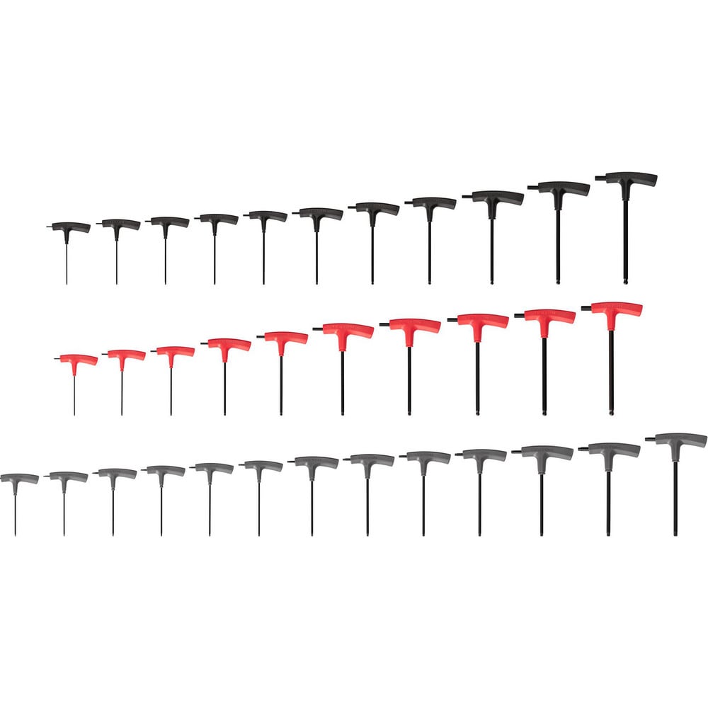 Hex Key Sets; Tool Type: Hex Key Set; Handle Type: T-Handle; Hex Size Range (Inch): 5/64