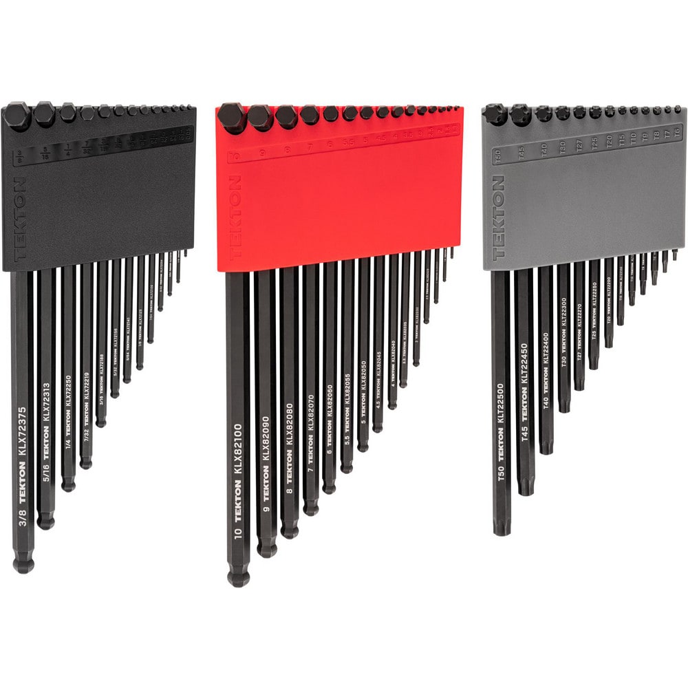 Hex Key Sets; Tool Type: Hex Key Set; Handle Type: L-Wrench; Hex Size Range (Inch): 0.050