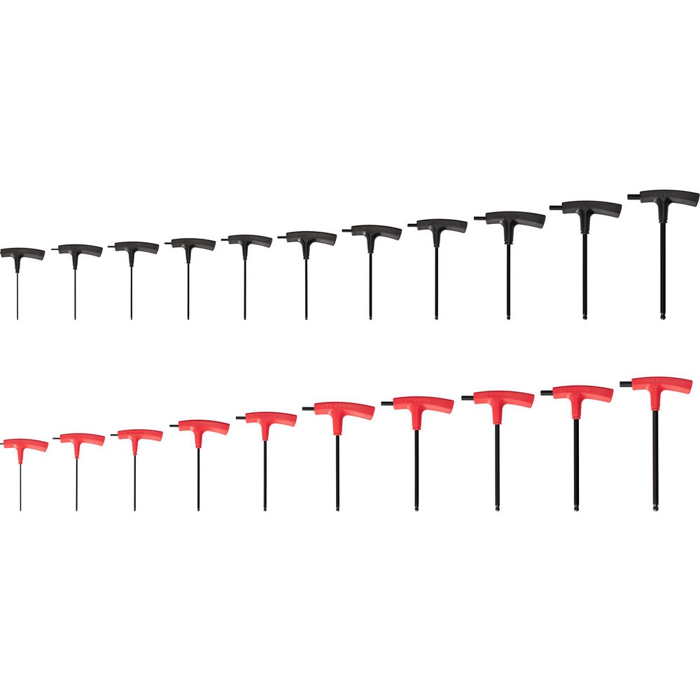 Hex Key Sets; Tool Type: Hex Key Set; Handle Type: T-Handle; Hex Size Range (Inch): 5/64