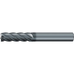 Roughing & Finishing End Mills; Mill Diameter (Fractional Inch): 1/4; Flute Type: Spiral; Number Of Flutes: 5; End Mill Material: Solid Carbide; Length of Cut (Inch): 1-1/8; Coating/Finish: AlCr