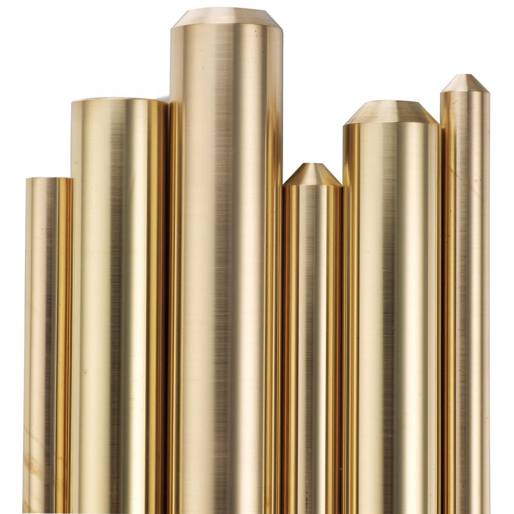 Brass Round Rod: 1/2" Dia, 72" Long, Alloy 360