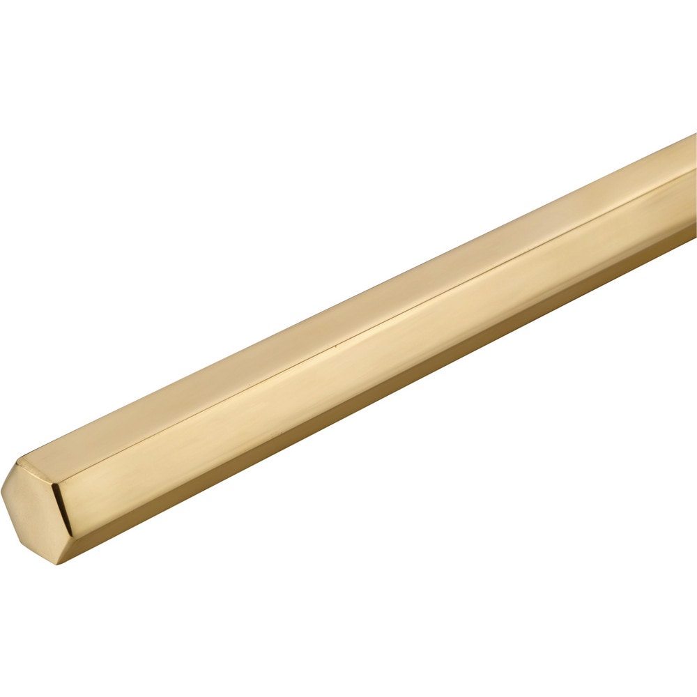 1-1/4 Inch Width Across Flats x 36 Inch Long, Brass Hexagon Bar