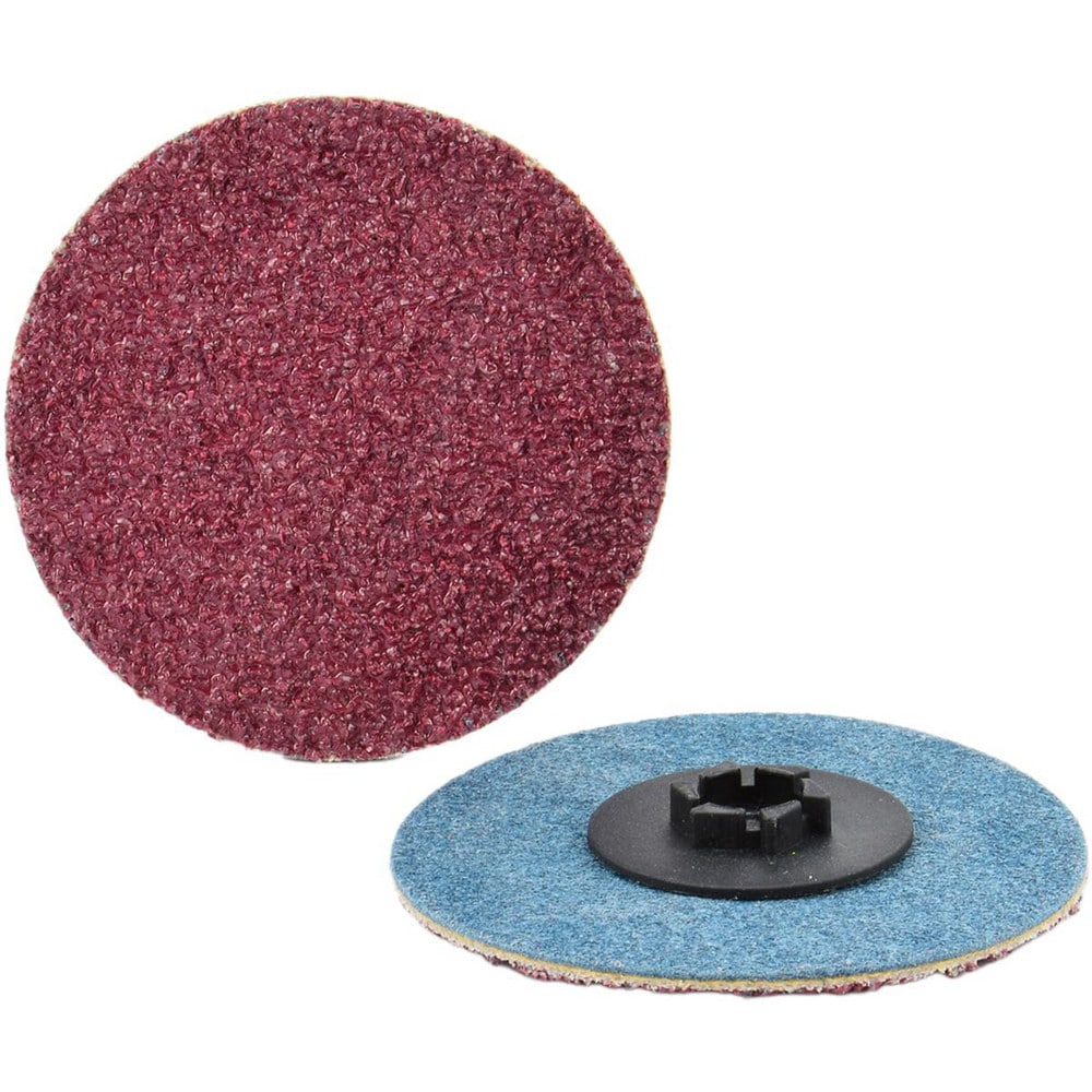 Quick-Change Disc: Type P, 3" Dia, 80 Grit, Aluminum Oxide, Coated