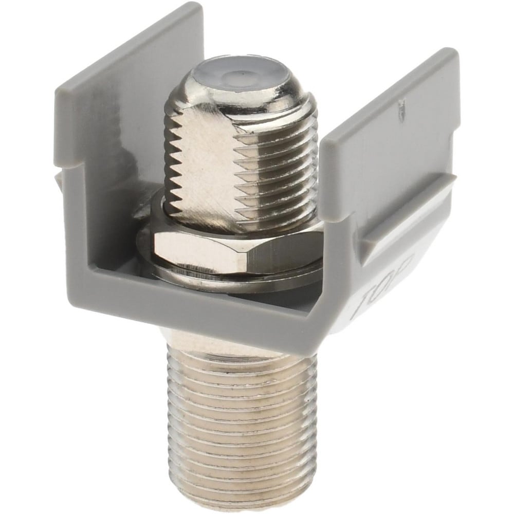 Coaxial Connectors; Connector Type: F; Termination Method: Compression; Compatible Coaxial Type: RG6; Impedance (Ohms): 100; Body Orientation: Straight