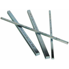 Key Stock; Key Stock Type: Step; Material: Low-Carbon Steel; Width (Inch): 5/16; Height (Inch): 5/16; Finish: Zinc; Length (Inch): 12; Hardness: Rockwell B80-90