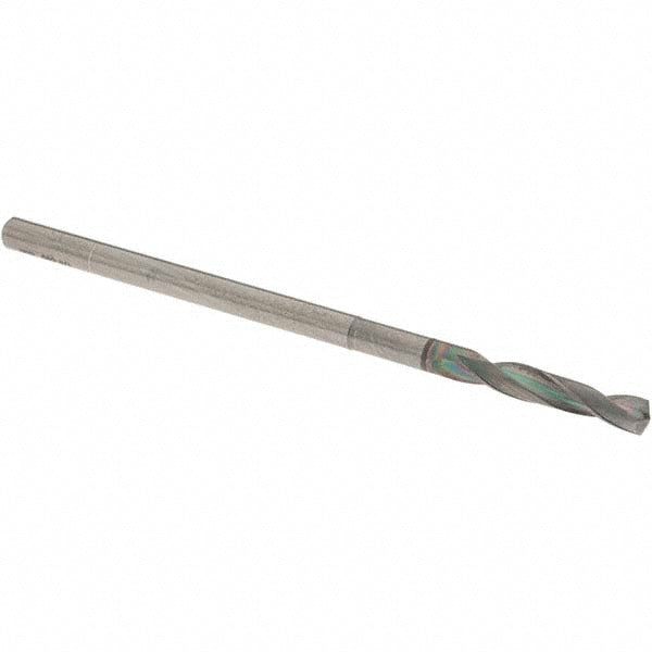 Screw Machine Length Drill Bit: 1/8" Dia, 140 deg Point, Solid Carbide