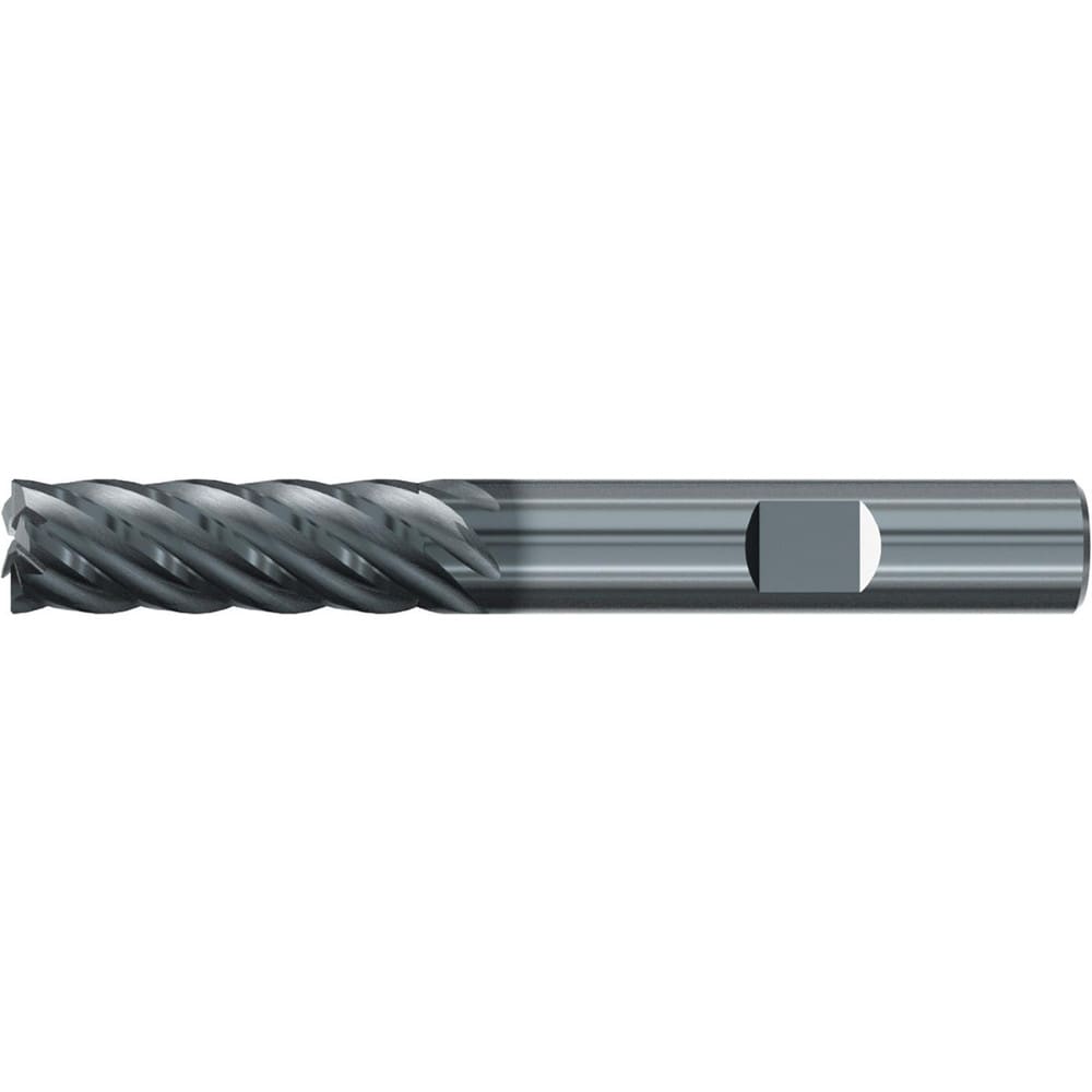 Roughing & Finishing End Mills; Mill Diameter (Fractional Inch): 1/2; Flute Type: Spiral; Number Of Flutes: 6; End Mill Material: Solid Carbide; Length of Cut (Inch): 2; Coating/Finish: AlCr