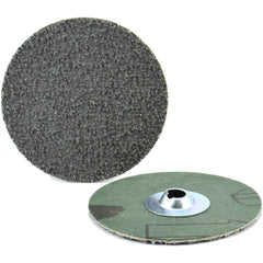 Quick-Change Disc: Type S, 2" Dia, 80 Grit, Ceramic Alumina, Coated