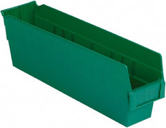 Plastic Hopper Shelf Bin: Green