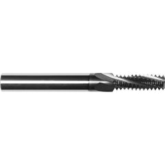 Helical Flute Thread Mill: 7/16-14, Internal & External, 4 Flute, 0.3125" Shank Dia, Solid Carbide