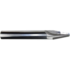 Tapered End Mill: 5 deg Angle per Side, 5/32" Small Dia, 1.2400" LOC, 1 Flute, Corner Radius End