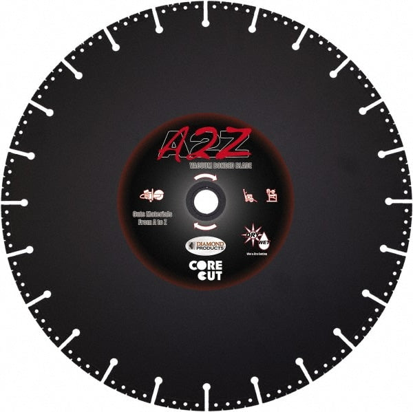 Wet & Dry Cut Saw Blade: 16" Dia, 1 & 1" Arbor Hole