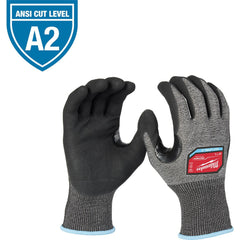 Cut-Resistant Gloves: Milwaukee 48-73, Size 2X-Large, ANSI Cut A2, ANSI Puncture 0, Nitrile, Polyethylene