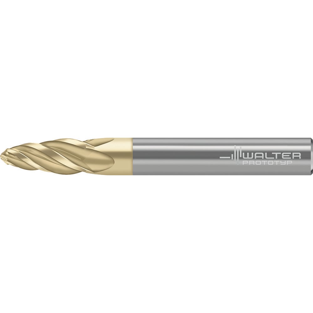 Barrel Cutter End Mills; End Type: Circle Segment Oval Form; Material: Solid Carbide; Taper Angle Per Side: 7.11; Small End Diameter (mm): 4.00; Shank Diameter (mm): 10.0000; Length of Cut (mm): 26.0600; Helix Angle: 30.00