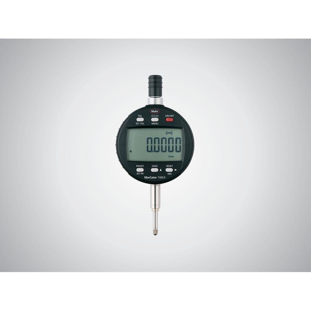 LCD Electronic Drop Indicator: 1" Max, Flat Back