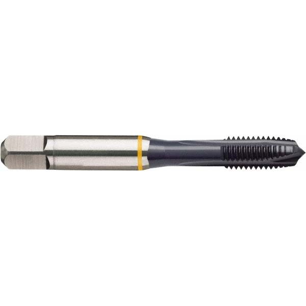 Spiral Point Tap: M12x1.5 Metric Fine, 4 Flutes, Plug Chamfer, 6H Class of Fit, HSS-E Cobalt, Ignator Coated