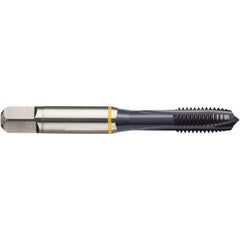 Spiral Point Tap: M3x0.5 Metric, 3 Flutes, Plug Chamfer, 6H Class of Fit, HSS-E Cobalt, Ignator Coated