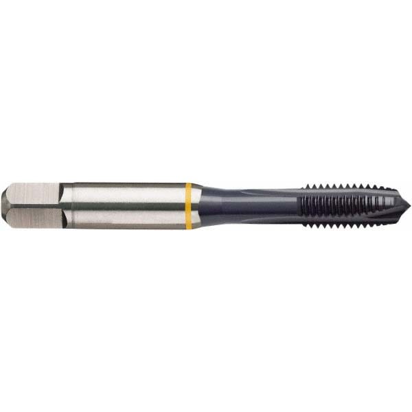 Spiral Point Tap: M4x0.7 Metric, 3 Flutes, Plug Chamfer, 6H Class of Fit, HSS-E Cobalt, Ignator Coated